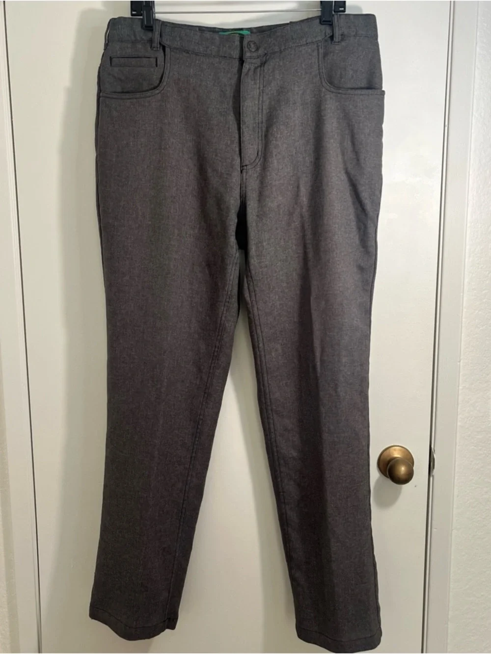 Haband Men's Gray Pants with Green Logo Tag